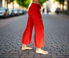 NWT Eco-friendly Tencel climbing hiking be present Freedom cargo yoga pant RED