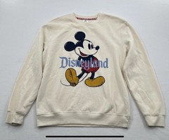 Disney Parks Walt Disney World Mickey Sweatshirt Cream Off White M Pullover