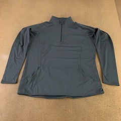 Sport-Tek Ladies XL Gray Long Sleeve Sport-Wick Stretch 1/2-Zip Pullover *Flaw