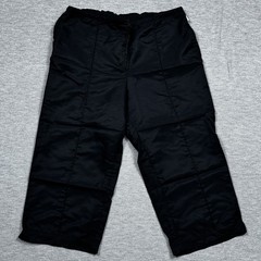 Nike Black Nylon Capri Pants Womens Size L Zipper Drawstring Waistband Pockets