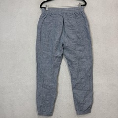 Athleta Jogger Pants Womens 4 Blue Linen Lightweight Elastic Waist Pockets