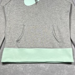 Nike Gray Green Hooded Sweatshirt Athletic Hooded Pockets Drawstring Size: M