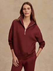 🧡*NWT*Varley Hawley Half-Zip Sweater Pullover Women’s Size S Color – New Maroon