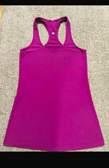 lululemon Cool Racerback Tank Purple Scoop Neck Stretch Athletic Fit Size 6