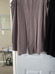 Any Body Lot Of 2 High Low Tunic Tank Tops Black & Tan Size Large Slit In Back