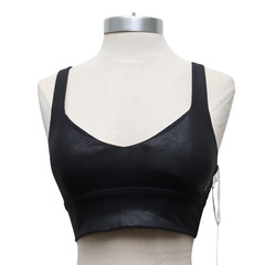 Good American Leatherette V Back Bra GP0800 Black001 Size 1 [Small]