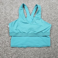 Alo Yoga Airbrush Real Bra Tank Womens XL Ocean Teal