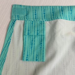 RipSkirt Hawaii Womens Skirt Large Teal Dotted Stripe Wrap Quick Dry Performance