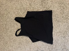 Women’s L Black Solid Wireless Crossback Pullover Sports Bra Activewear