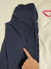 Lululemon Dance Studio Pants Unlined Navy Blue Drawstring Athletic Yoga 10 Good