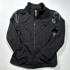 Fabletics Women’s Black Full Zip Track Jacket Slim Fit Fleece Athleisure Sz M