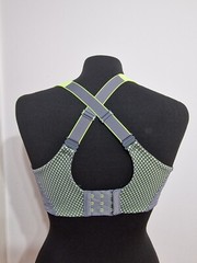 Maidenform Sport Gray & Green Convertible Low Impact Wire free Bra 36DD New