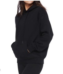 LazyPants’ Ladies Fleece Oversized Hooded Pullover Womens | Black | Size Small