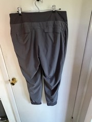 ATHLETA Brooklyn Ankle Pant Pull On Women 14 Dark Gray Lined Comfort Athleisure