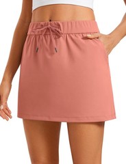 CRZ Yoga 4-Way Stretch Skort Golf Tennis Coral Pink Womens Small Skirt Lulu