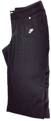 NIKE Women Capri Pants Size M (8-10) Sportswear Black Polyester Cotton