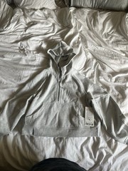 lululemon Scuba Oversized Half Zip Hooded Hoodie Pockets Thumbholes Gray M/L