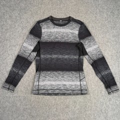 Lululemon Universal Stripe Base Runner Long Sleeve Top Gray Shirt Women’s size 8