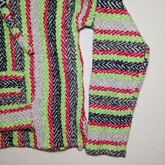 San Jose Womens Baja Hoodie Large Multicolor Crop Wool Acrylic Blend