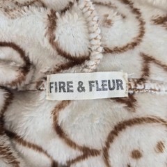 Fire & Fleur Fleece Zip Up Hoodie Womens M Murakami Coquette Streetwear Harajuku