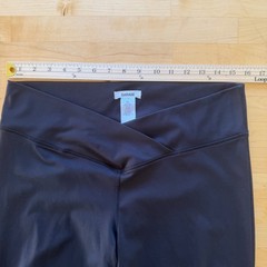 Garage Black Crossover V-Waist Flare Yoga Pants Leggings Y2K Athleisure Large