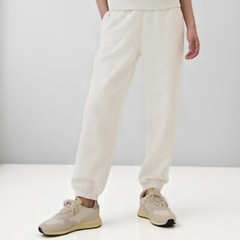 Gap Women’s Elasticized cuffs/ Waist Fleece Joggers Pale Grey Heat