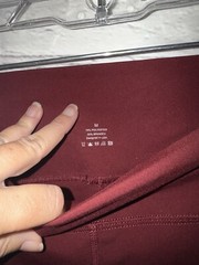 Unbranded Solid Red Crop Activewear Leggings Pockets Women’s M