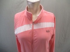 Nike Size M (8-10) Womens Pink Pockets Full Zip Activewear Athletic Jacket 830