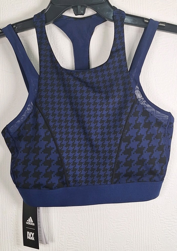 Adidas x Ivy Park Dark Blue Black IVP Halter Sports Bra Size S 8-10, New, Gym