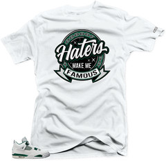 Shirt To Match Jordan Retro 4 Oxidized. Haters (Green) White Match Tees