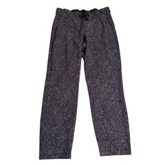 Lululemon Size 6 Black White Jacquard On The Fly Pants Lounge Athletic Gym Yoga
