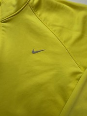 Nike Pro Dri-FIT Half Zip Pullover Hoodie Neon Yellow Women’s Large Running