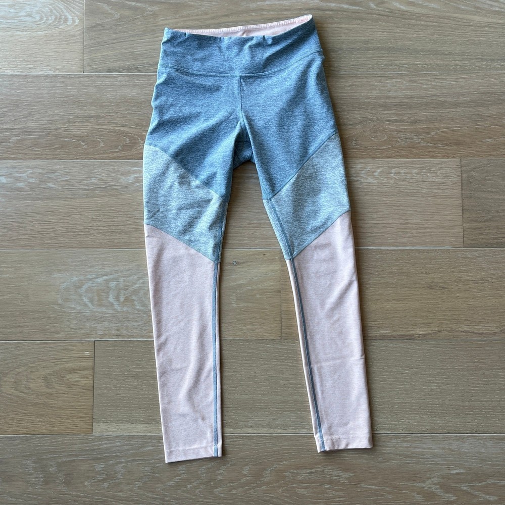 Outdoor Voices Spring 7/8 Crop Athletic Work Out Leggings Pants Pink Gray Blue