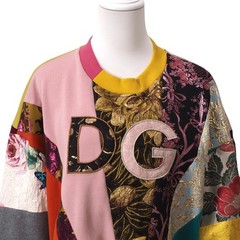 Excellent DOLCE & GABBANA Embroidered Patchwork Sweatshirt EU38 Women 6-ZF064