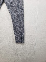 Zella Women Capri Leggings L Tall Gray Elastic Waist Pockets Ankle Zip Active