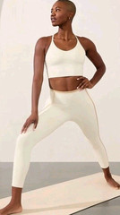 “NEW” Athleta sz XL Ultra High Rise Elation 7/8 Tight (Bone/Dune) INS 24″
