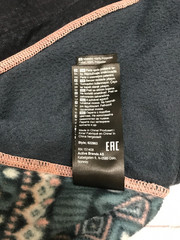 Kari Traa Olga Fleece Size Large Inca Print Zip Pockets Full Zip Gray Blue Pink