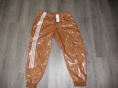 Adidas ivy park plus size latex/vinyl track pants nwt XL