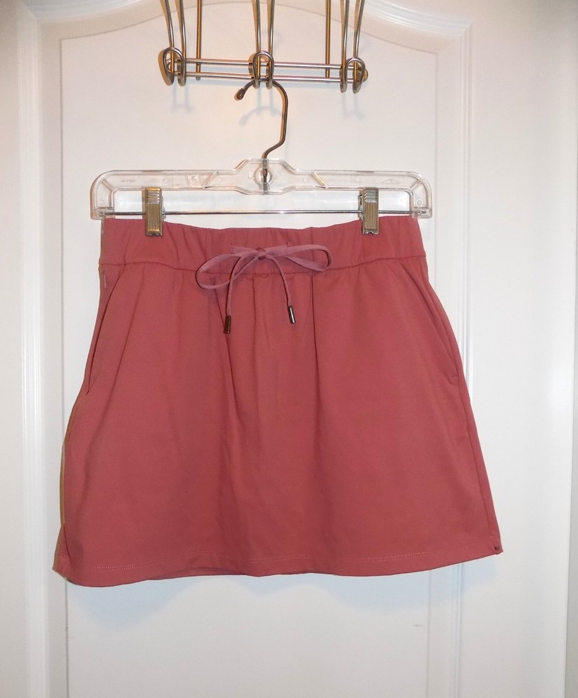 CRZ Yoga 4-Way Stretch Skort Golf Tennis Coral Pink Womens Small Skirt Lulu