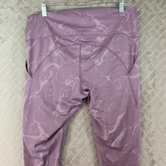 All In Motion Leggings Womens XXL Lilac Purple Marble Cropped High Rise Yoga Gym