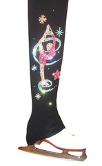 Ice Skating Pants with “Colorful Biellmann Design ” applique