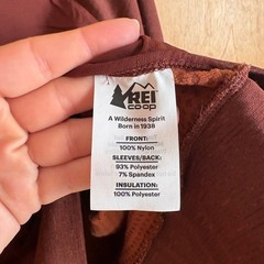 REI Co-op Pullover Top Women XL Burgundy Hybrid Wind Mock Neck Thumbholes