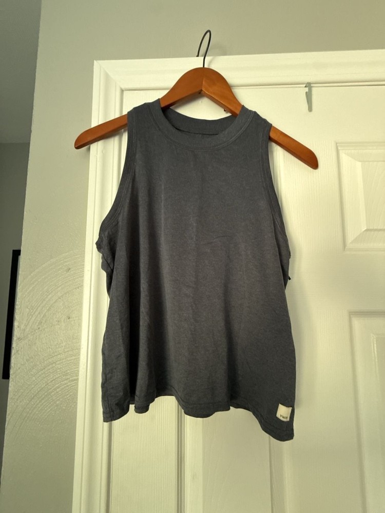 Vuori Performance Women’s High Neck Sleeveless Tank Top, Style VW123, Charcoal H