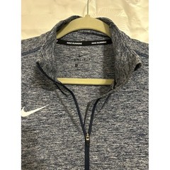 Nike Running Dri-FIT Quarter Zip Pullover Blue Heather Space Dye Womens Medium