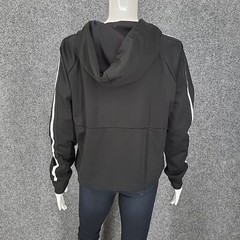 Reebok Workout Ready Quarter Zip Pullover Relaxed Hoodie Small Sz Black Top