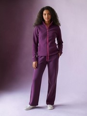 Danskin Purple Activewear Set Jacket Large Pants Medium Athleisure Lounge