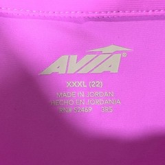 Avia Womens 3XL Tricot Tank Top Quarter Zip Fleur Pink Sleeveless New