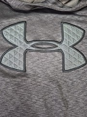 Under Armour Women Dark Gray Long Sleeve Fleece Lined quilted Logo Coldgear XL