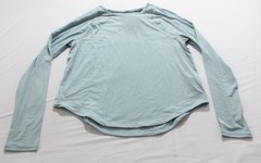 Sweaty Betty Womens Breathe Easy Mesh Long Sleeve Tee CN6 Vapour Blue Medium NWT