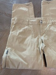 Columbia Beige Convertible Hiking Pants Sz 10PZip Off Waist 33” Inseam 29” Nylon